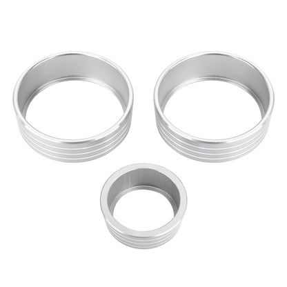 3 PCS Car Aluminum Alloy Air Conditioner Knob Case for Honda VEZEL / XR-V / Fit / GIENIA / City(Silver) - Decoration Rings by PMC Jewellery | Online Shopping South Africa | PMC Jewellery | Buy Now Pay Later Mobicred