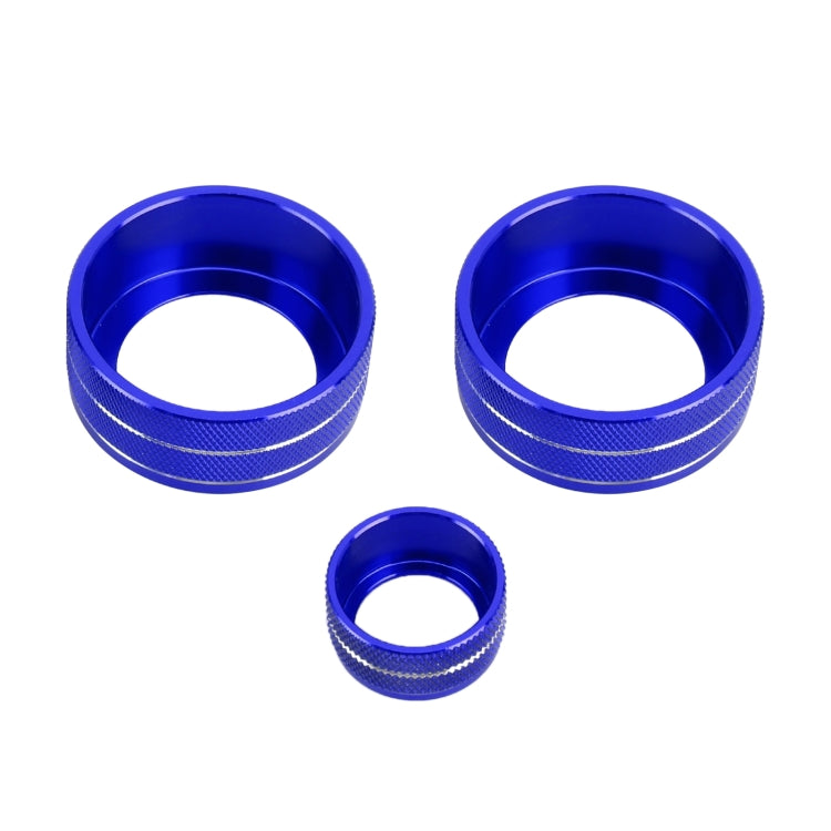 3 PCS Car Metal Air Conditioner Knob Case for Honda AVANCIER / URV (Blue) - Decoration Rings by PMC Jewellery | Online Shopping South Africa | PMC Jewellery | Buy Now Pay Later Mobicred