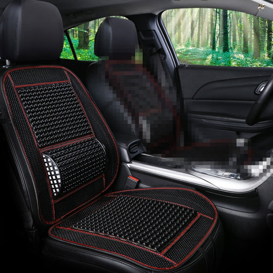 Car Seat Covers Summer Cool Imitation Wooden Beads Ventilation Breathable Seat Cushion(Black) - Seat Accessories by PMC Jewellery | Online Shopping South Africa | PMC Jewellery | Buy Now Pay Later Mobicred