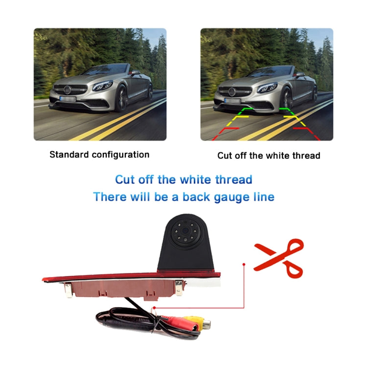 PZ477 Car Waterproof 170 Degree Brake Light View Camera for Ford Transit Custom - Rear View Cameras by PMC TechLife | Online Shopping South Africa | PMC TechLife | Buy Now Pay Later Mobicred