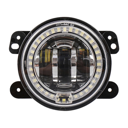 2 PCS DC12V-30V / 30W / 3A / 1440LM 12LEDs  4 inch Car LED Colorful Fog Light, Style: White Background (Yellow Light) - Fog / Driving Lights by PMC Jewellery | Online Shopping South Africa | PMC Jewellery | Buy Now Pay Later Mobicred