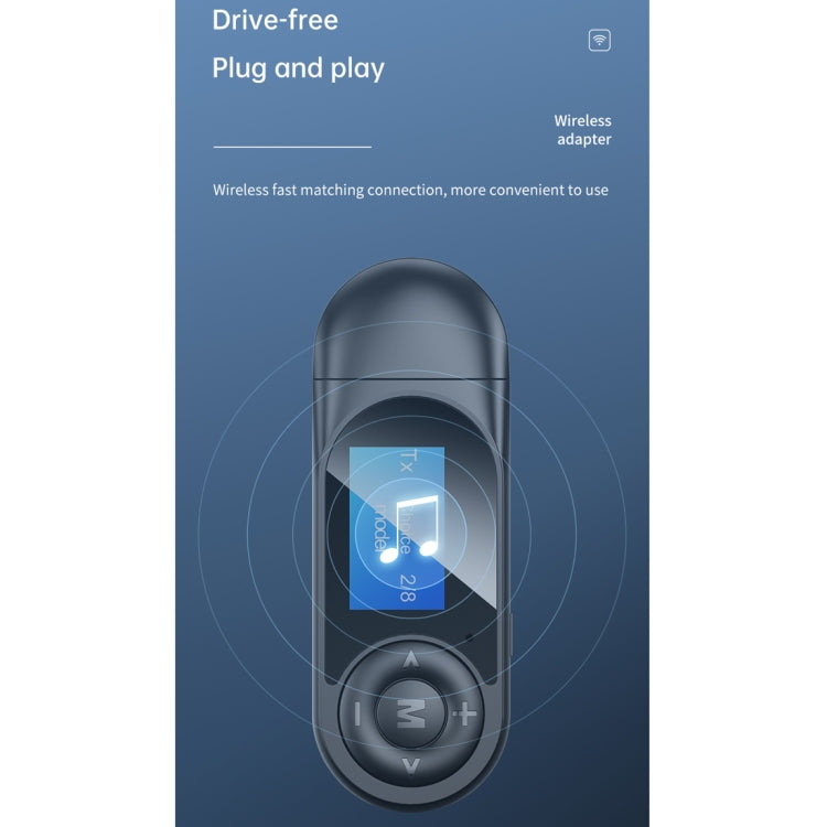 T-13 Bluetooth 5.0 LCD Digital Display Bluetooth Adapter Receiver Transmitter(Black) - free shipping - PMC Jewellery - Order now!