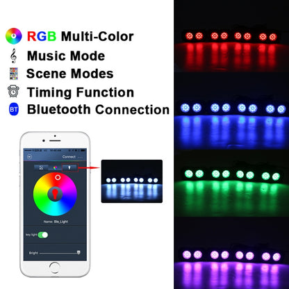 DC12-24V 18/27/36W 4 in 1 Dual-row RGB Mobile Phone Bluetooth APP Control Car Bottom Light / Chassis Light / Yacht Deck Light - Decorative Lights by PMC Jewellery | Online Shopping South Africa | PMC Jewellery | Buy Now Pay Later Mobicred