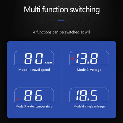 H80 Car 3.2 inch OBD HUD Head-up Display Support Engine Failure Alarm / Water Temperature Alarm Voltage Alarm - Head Up Display System by PMC Jewellery | Online Shopping South Africa | PMC Jewellery | Buy Now Pay Later Mobicred