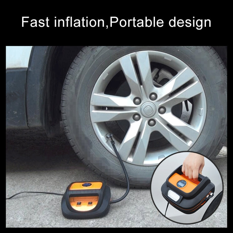 DC12V 120W 22-cylinder Portable Multifunctional Car Air Pump with LED Lamp, Style: Digital Display + Toolbox - Inflatable Pump by PMC Jewellery | Online Shopping South Africa | PMC Jewellery