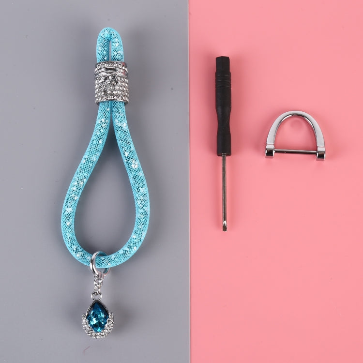 Car Diamond Metal + Plastic Keychain (Baby Blue) - Key Rings by PMC Jewellery | Online Shopping South Africa | PMC Jewellery