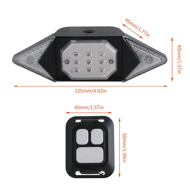 USB Rechargeable Bicycle Turn Light Wireless Remote Control Bike Tail Light - Taillights by PMC TechLife | Online Shopping South Africa | PMC TechLife | Buy Now Pay Later Mobicred