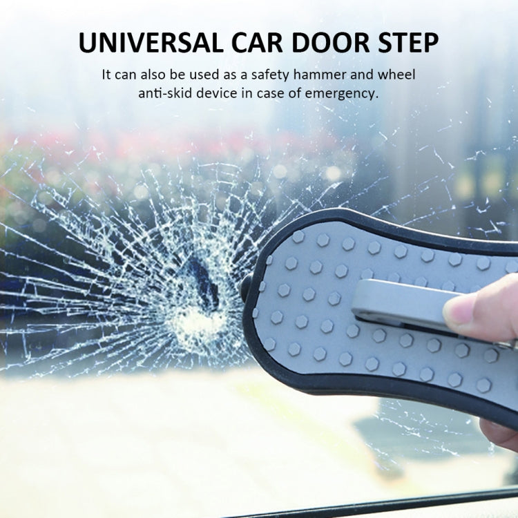 Multi-functional Car Door Sill Step Pedals Pads with Safety Hammer(Black) - Foot Pedal by PMC TechLife | Online Shopping South Africa | PMC TechLife | Buy Now Pay Later Mobicred
