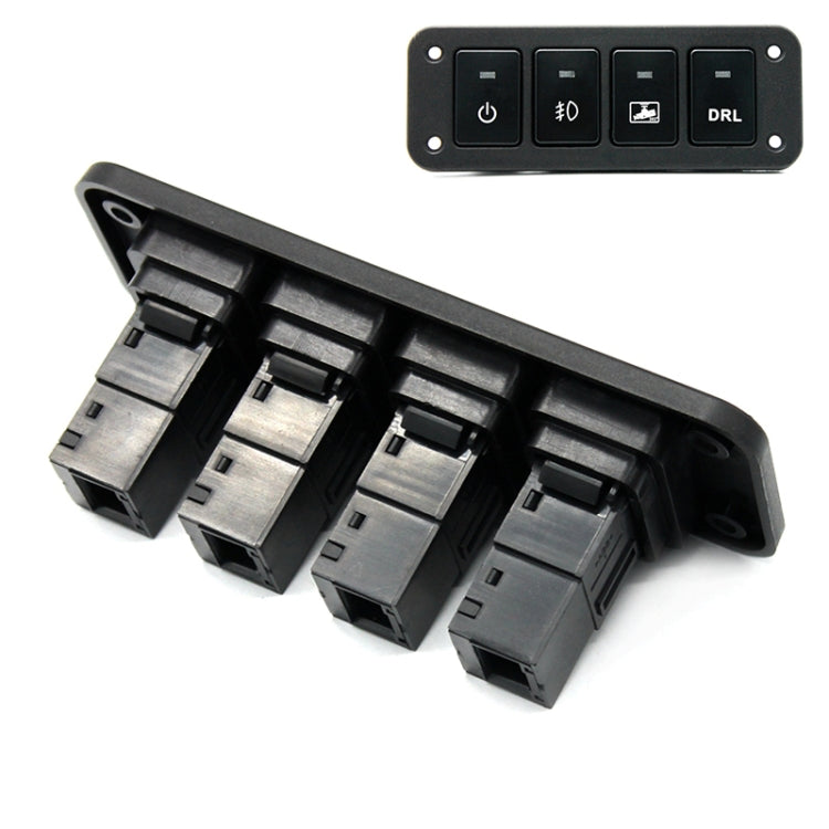 12-24V Car Modified 4-position Switch Panel for Toyota - Car Switches by PMC TechLife | Online Shopping South Africa | PMC TechLife | Buy Now Pay Later Mobicred