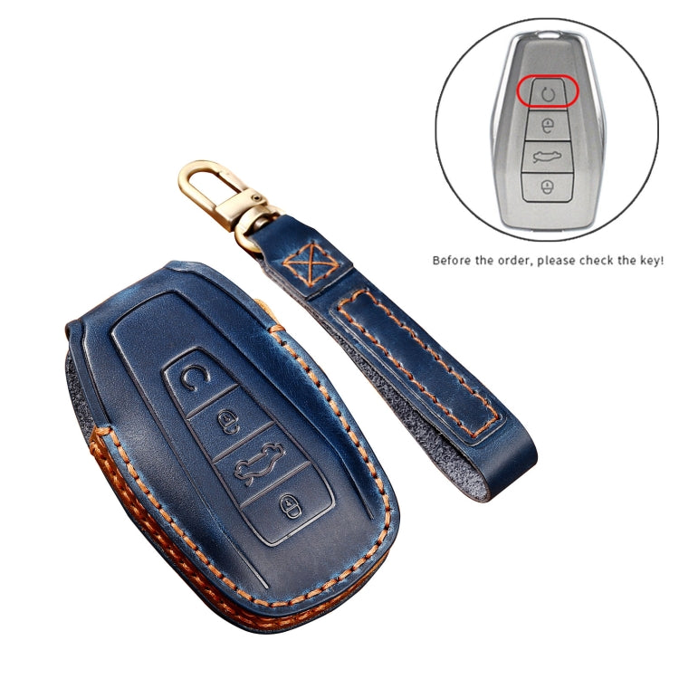 Hallmo Car Cowhide Leather Key Protective Cover Key Case for Geely Emgrand B Style(Black) - free shipping - PMC TechLife - Order now!
