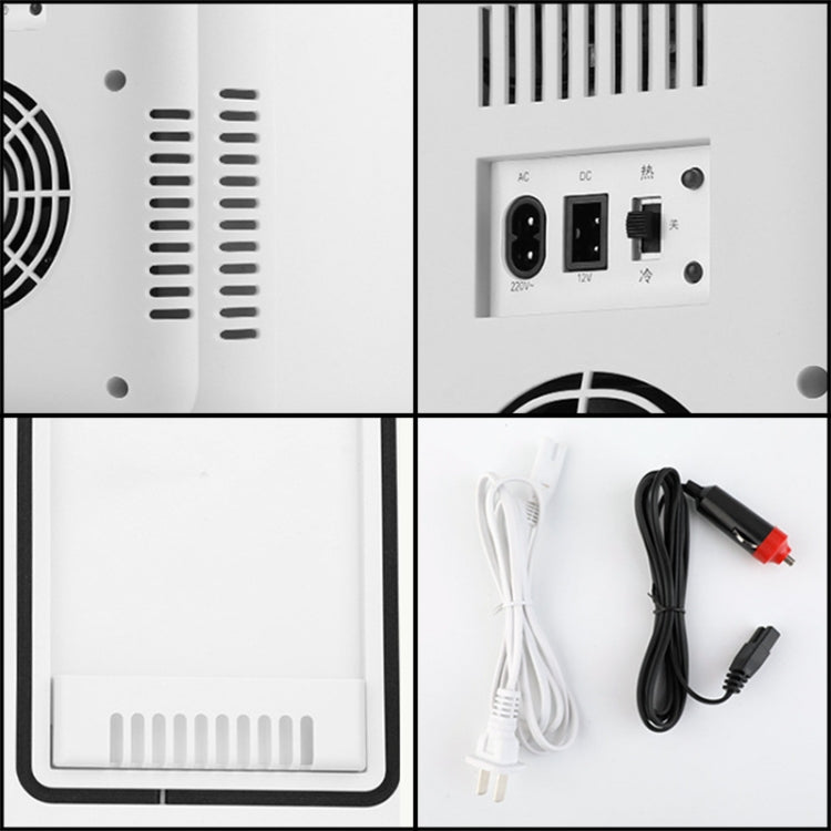 8L 37-48W Car / Home Mini Refrigerator(White) - Refrigerators by PMC TechLife | Online Shopping South Africa | PMC TechLife