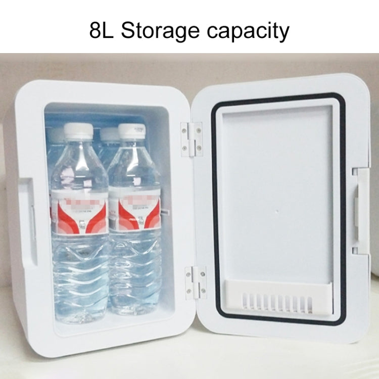 8L 37-48W Car / Home Mini Refrigerator, EU Plug(Pink) - Refrigerators by PMC TechLife | Online Shopping South Africa | PMC TechLife | Buy Now Pay Later Mobicred