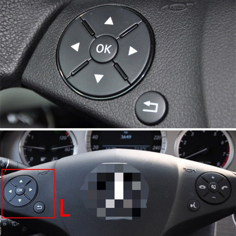 Car Multi-functional Steering Wheel Left Switch Button for Mercedes-Benz W204 / W212 / X204 2008-2015, Left and Right Drive Universal (Black) - Steering Wheel Accessories by PMC Jewellery | Online Shopping South Africa | PMC Jewellery | Buy Now Pay Later Mobicred