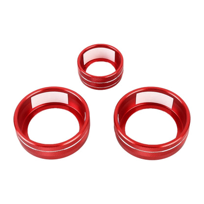 3 PCS Car Metal Air Conditioner Knob Case for Honda CR-V 2017-2021 (Red) - Decoration Rings by PMC Jewellery | Online Shopping South Africa | PMC Jewellery | Buy Now Pay Later Mobicred