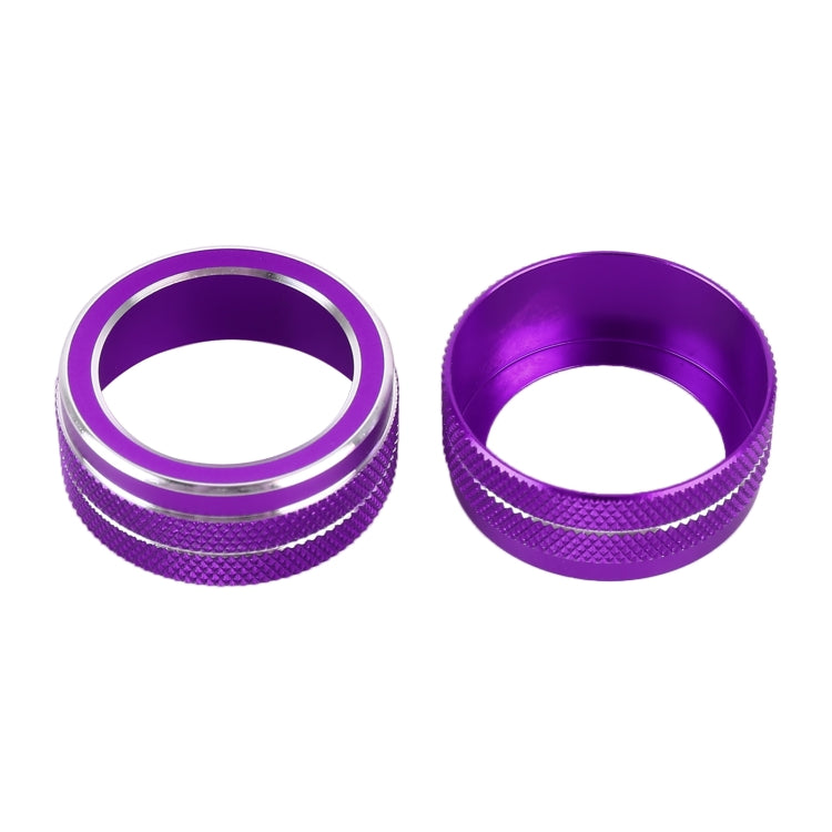 2 PCS Car Metal Air Conditioner Knob Case for Toyota Corolla / Levin / Allion / Yaris 2019-2021 (Purple) - Decoration Rings by PMC Jewellery | Online Shopping South Africa | PMC Jewellery | Buy Now Pay Later Mobicred