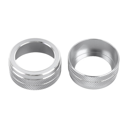 2 PCS Car Metal Air Conditioner Knob Case for Toyota Corolla / Levin / Allion / Yaris 2019-2021 (Silver) - Decoration Rings by PMC Jewellery | Online Shopping South Africa | PMC Jewellery | Buy Now Pay Later Mobicred