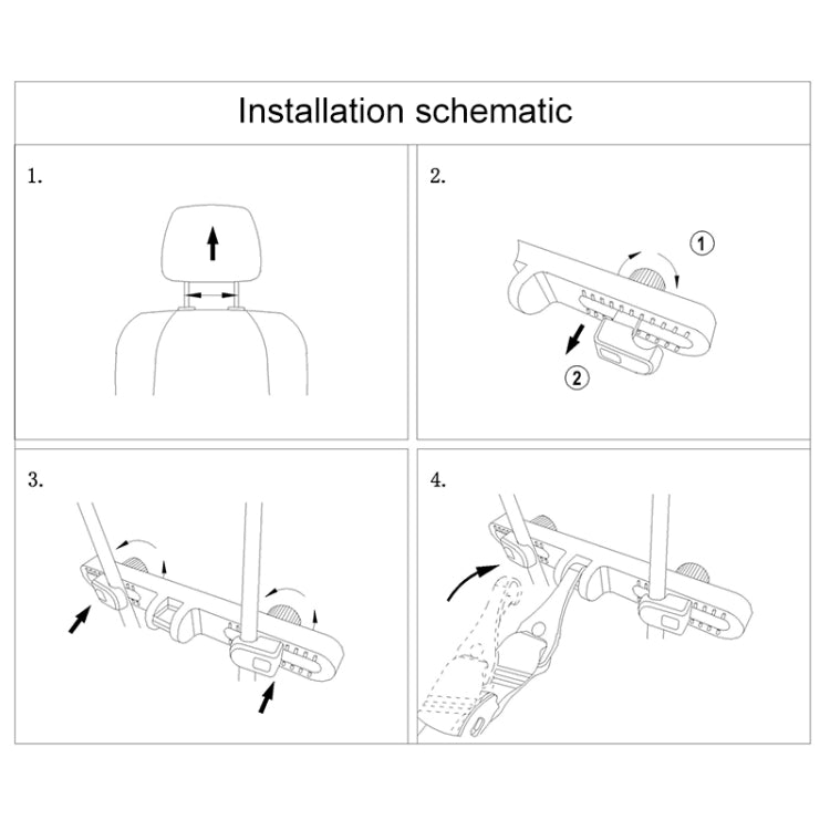 CSJY-3001 Car Children Safety Seat LATCH Interface Bracket Headrest Fixer - Seat Accessories by PMC Jewellery | Online Shopping South Africa | PMC Jewellery | Buy Now Pay Later Mobicred