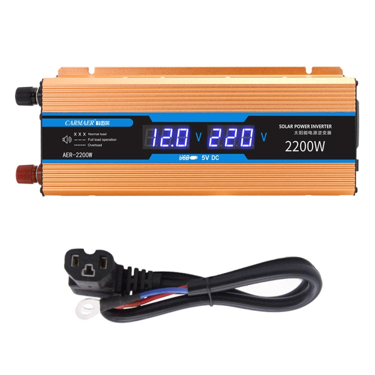Carmaer Modified Sine Wave 48V to 220V 2200W Car Multi-function Double Digital Display Inverter Household Power Converter - Modified Square Wave by PMC TechLife | Online Shopping South Africa | PMC TechLife | Buy Now Pay Later Mobicred