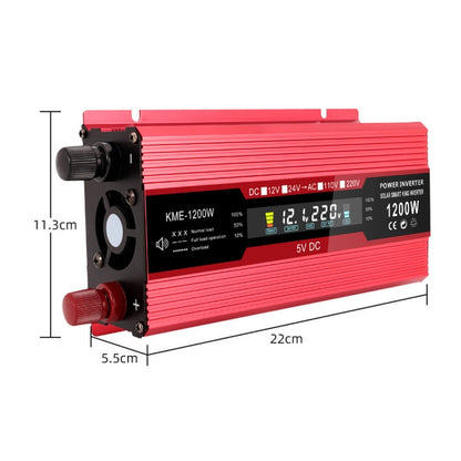 Carmaer US Plug 12V to 110V 1200W Car LCD Display Inverter Household Power Converter - Modified Square Wave by PMC Jewellery | Online Shopping South Africa | PMC Jewellery | Buy Now Pay Later Mobicred