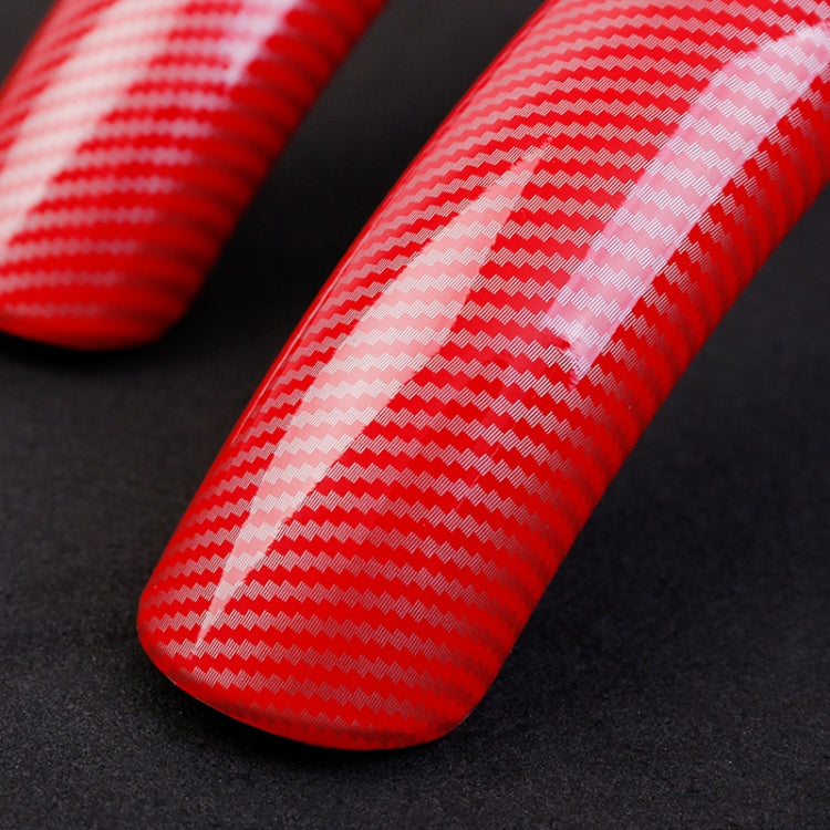 Car Universal Carbon Fiber Steering Wheel Cover (Red) - Steering Wheel Accessories by PMC TechLife | Online Shopping South Africa | PMC TechLife | Buy Now Pay Later Mobicred