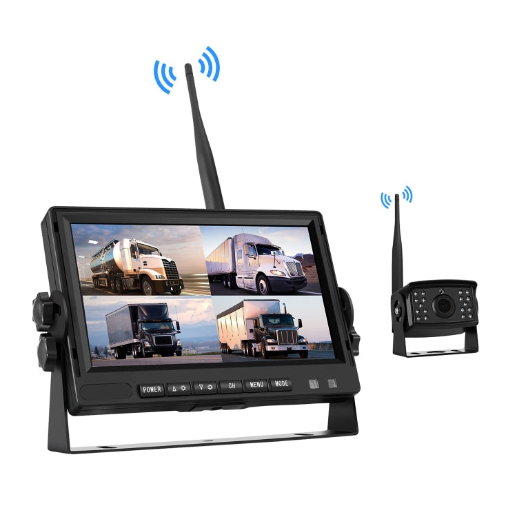 PZ710-W 7 inch Car Digital Wireless Rear-view Split-screen Monitor Single Record - Rearview Monitors by PMC TechLife | Online Shopping South Africa | PMC TechLife | Buy Now Pay Later Mobicred