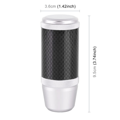 Universal Car Carbon Fiber Metal Gear Shift Knob (Silver) - Shift Knob by PMC Jewellery | Online Shopping South Africa | PMC Jewellery | Buy Now Pay Later Mobicred