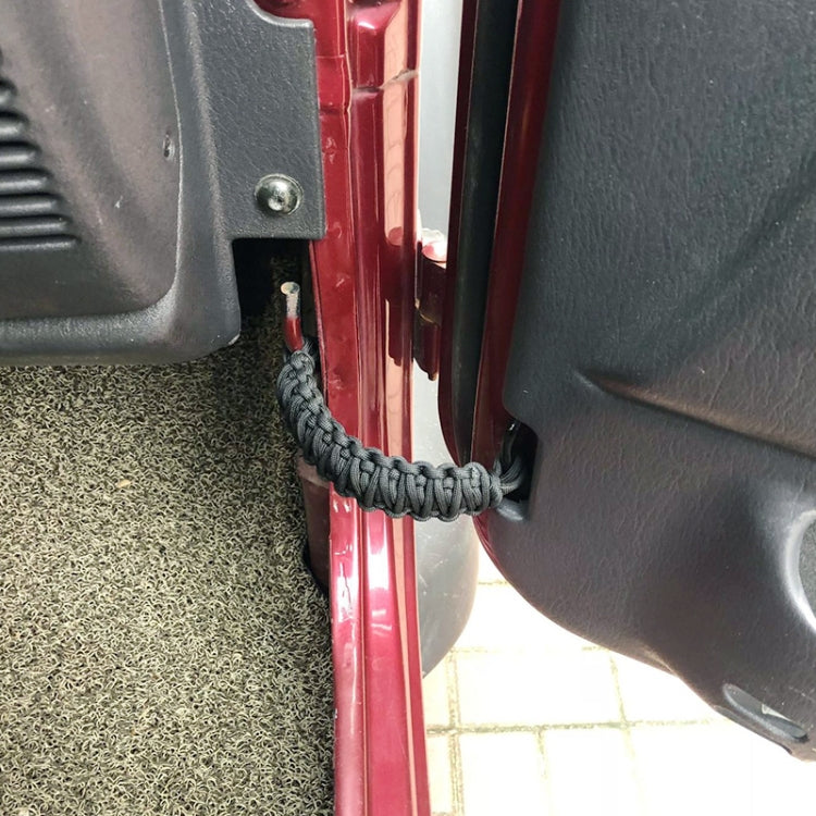 Pair Car Door Limit Braided Rope Strap for Jeep Wrangler (Black) - Other Tools by PMC TechLife | Online Shopping South Africa | PMC TechLife | Buy Now Pay Later Mobicred