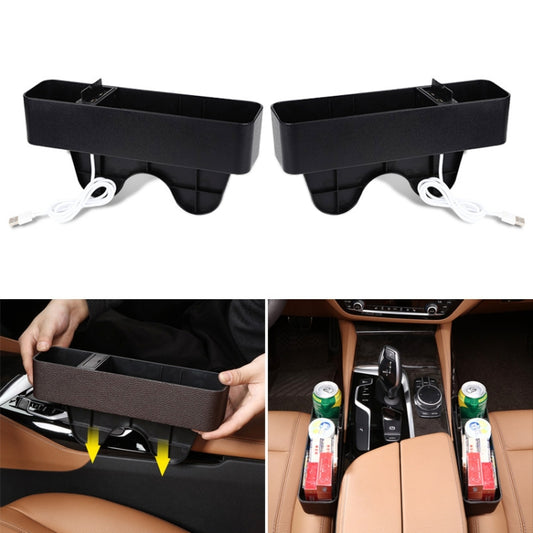 1 Pair Car Multi-functional Seat Crevice USB Storage Box, Economy Type - Seat Accessories by PMC Jewellery | Online Shopping South Africa | PMC Jewellery | Buy Now Pay Later Mobicred