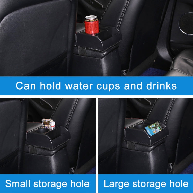Car Multi-functional Dual USB Armrest Box Booster Pad, Microfiber Leather Straight Type (Black) - Seat Accessories by PMC TechLife | Online Shopping South Africa | PMC TechLife | Buy Now Pay Later Mobicred