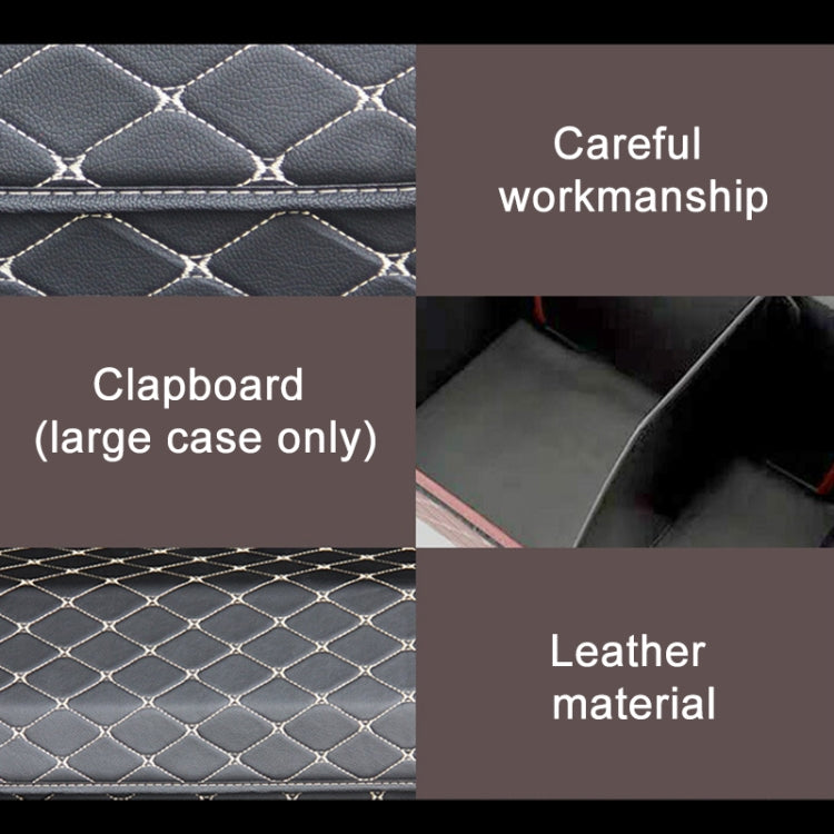 Car Trunk Foldable Storage Box, Rhombic Grid Small Size: 33 x 32 x 30cm (Coffee) - Stowing Tidying by PMC Jewellery | Online Shopping South Africa | PMC Jewellery | Buy Now Pay Later Mobicred