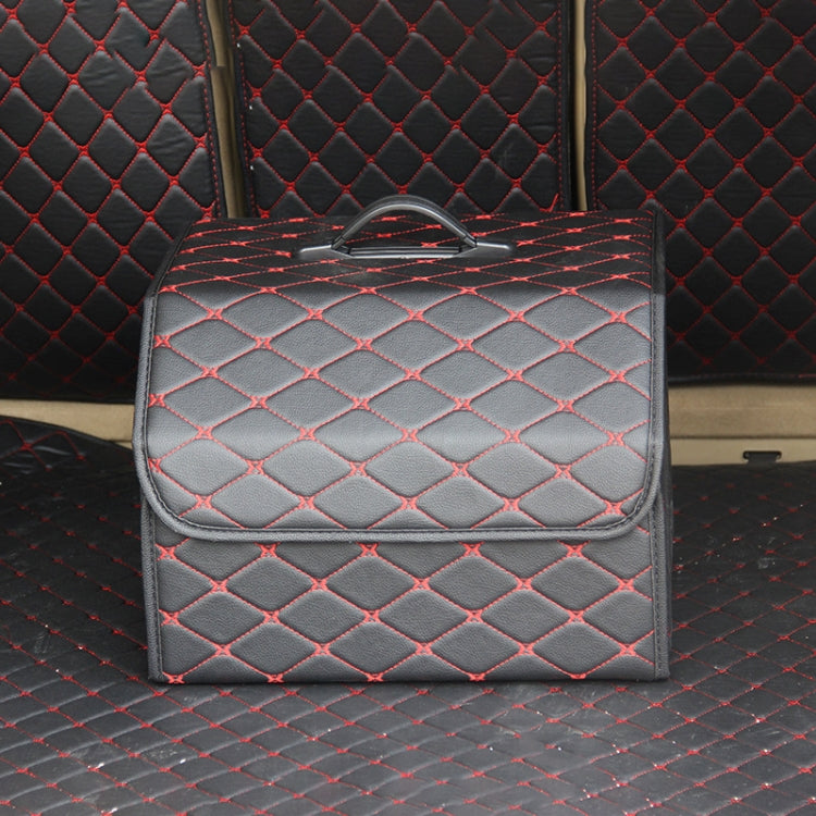 Car Trunk Foldable Storage Box, Rhombic Grid Middle Size: 40 x 32 x 30cm (Black Red) - Stowing Tidying by PMC Jewellery | Online Shopping South Africa | PMC Jewellery | Buy Now Pay Later Mobicred