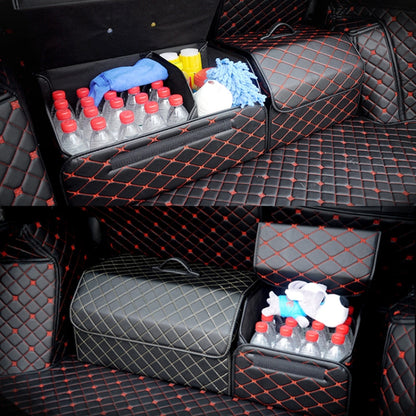 Car Trunk Foldable Storage Box, Rhombic Grid Large Size: 54 x 32 x 30cm (Beige) - Stowing Tidying by PMC Jewellery | Online Shopping South Africa | PMC Jewellery | Buy Now Pay Later Mobicred