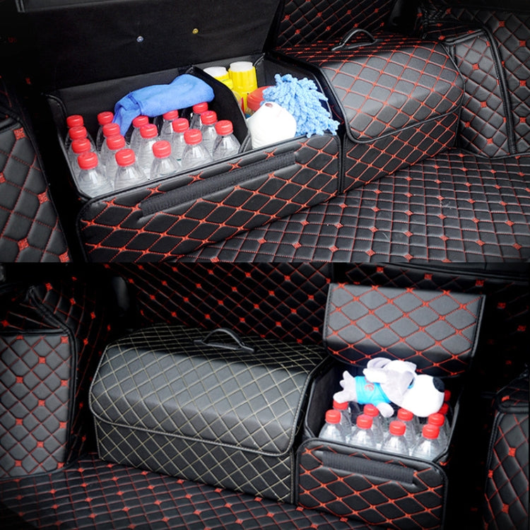 Car Trunk Foldable Storage Box, Rhombic Grid Large Size: 54 x 32 x 30cm (Coffee) - Stowing Tidying by PMC TechLife | Online Shopping South Africa | PMC TechLife | Buy Now Pay Later Mobicred