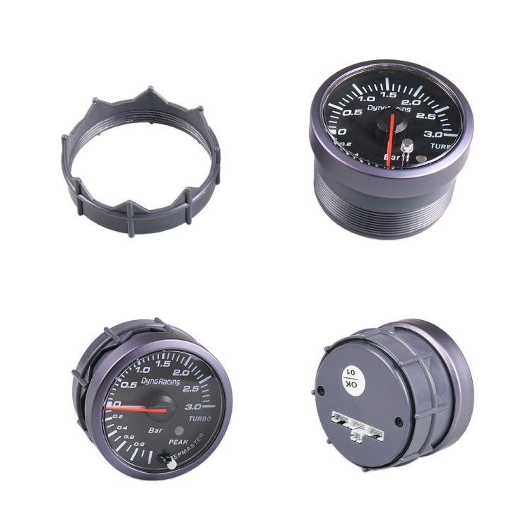 60mm Car Modified 0-3bar Turbocharged Instrument with Bracket - Car Modification by PMC TechLife | Online Shopping South Africa | PMC TechLife | Buy Now Pay Later Mobicred