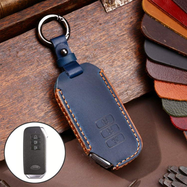 Hallmo Car Cowhide Leather Key Protective Cover for KIA(Blue) - free shipping - PMC TechLife - Order now!