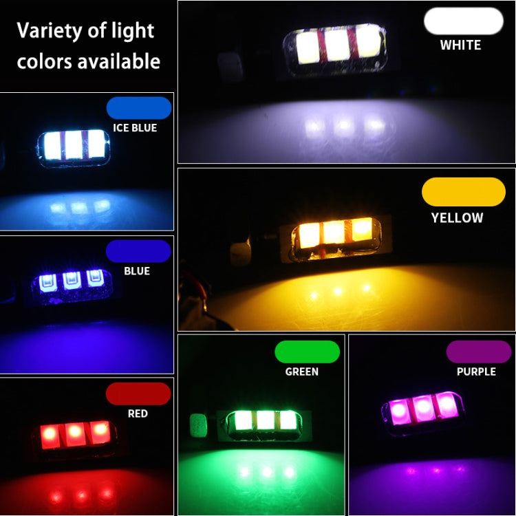 1 Pair DC12V 0.4W 3LEDs SMD-5630 Car / Motorcycle License Plate Light, Cable Length: 27cm (Blue Light) - License Plate Lights by PMC TechLife | Online Shopping South Africa | PMC TechLife | Buy Now Pay Later Mobicred