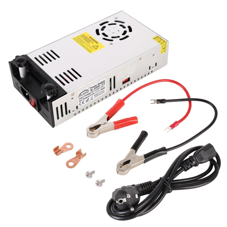 S-500-12 DC12V 500W 41.7A DIY Regulated DC Switching Power Supply Power Step-down Transformer with Clip, EU Plug - Step-down Transformer by PMC Jewellery | Online Shopping South Africa | PMC Jewellery | Buy Now Pay Later Mobicred