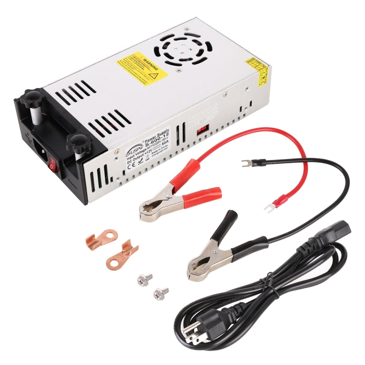 S-600-12 DC12V 600W 50A DIY Regulated DC Switching Power Supply Power Step-down Transformer with Clip, US Plug - Step-down Transformer by PMC TechLife | Online Shopping South Africa | PMC TechLife | Buy Now Pay Later Mobicred