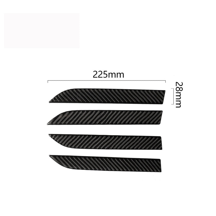 4 PCS Carbon Fiber Car Outer Door Handle Panel Decorative Sticker for Tesla Model X - Decorative Sticker by PMC Jewellery | Online Shopping South Africa | PMC Jewellery | Buy Now Pay Later Mobicred