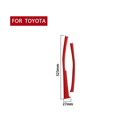 2 PCS / Set Carbon Fiber Car Gear Side Decorative Sticker for Toyota Corolla 2014-2018,Left Drive (Red) - Car Interior Mouldings by PMC Jewellery | Online Shopping South Africa | PMC Jewellery | Buy Now Pay Later Mobicred