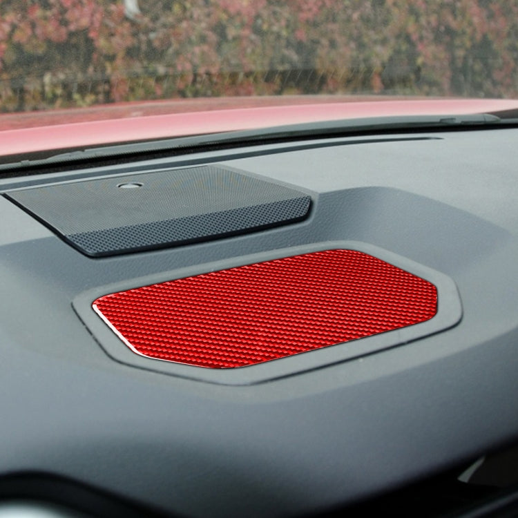 Carbon Fiber Car Dashboard Storage Box Mat Decorative Sticker for Toyota Tundra 2014-2018,Left and Right Drive Universal (Red) - Car Interior Mouldings by PMC Jewellery | Online Shopping South Africa | PMC Jewellery | Buy Now Pay Later Mobicred