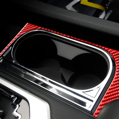 Carbon Fiber Car Cup Holder Frame Decorative Sticker for Toyota Tundra 2014-2018,Left Drive (Red) - Car Interior Mouldings by PMC Jewellery | Online Shopping South Africa | PMC Jewellery | Buy Now Pay Later Mobicred