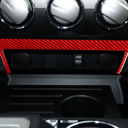 Carbon Fiber Car Central Control Air Conditioner Switch Panel Decorative Sticker for Toyota Tundra 2014-2018,Left and Right Drive Universal(Red) - Car Interior Mouldings by PMC Jewellery | Online Shopping South Africa | PMC Jewellery | Buy Now Pay Later Mobicred