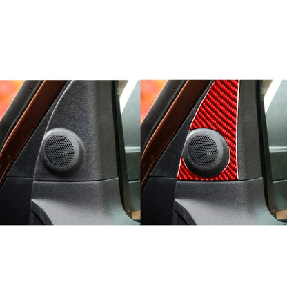 2 PCS / Set Carbon Fiber Car A-pillar Speaker Panel Decorative Sticker for Toyota Tundra 2014-2018,Left and Right Drive Universal (Red) - Car Interior Mouldings by PMC Jewellery | Online Shopping South Africa | PMC Jewellery | Buy Now Pay Later Mobicred