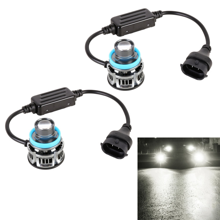 1 Pair H11 27W / DC12V Car Aluminum Alloy LED Headlight (White Light) - LED Headlamps by PMC TechLife | Online Shopping South Africa | PMC TechLife