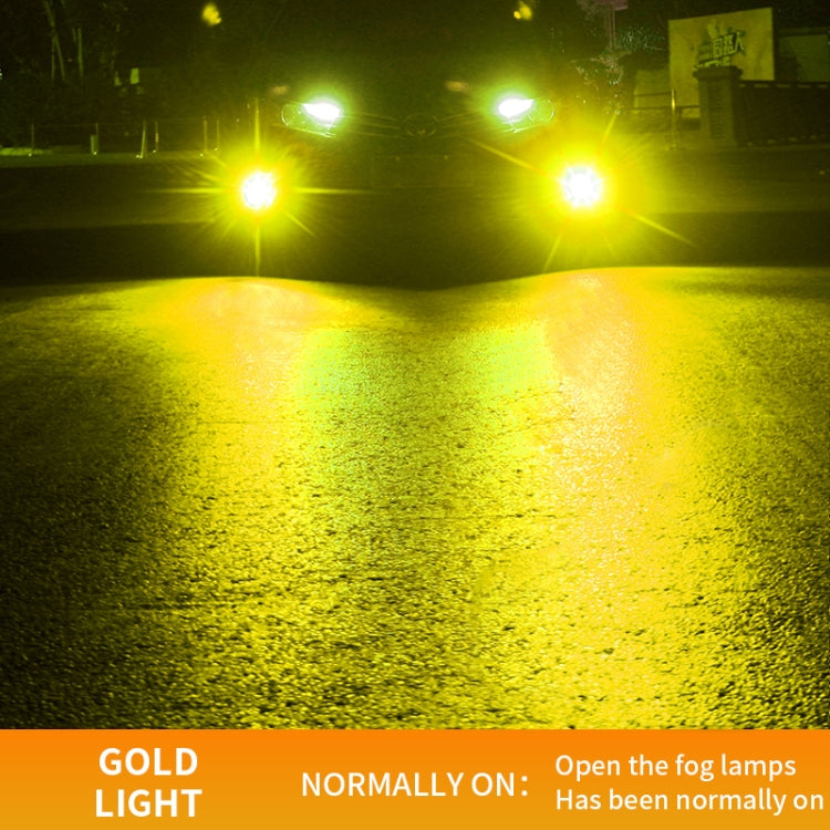 1 Pair H7 27W / DC12V Car Aluminum Alloy Flashing LED Headlight (Gold Light) - LED Headlamps by PMC TechLife | Online Shopping South Africa | PMC TechLife | Buy Now Pay Later Mobicred