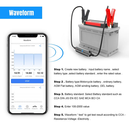 KONNWEI BK100 X431 BST360 Car Bluetooth Battery Tester(Silver) - Electronic Test by KONNWEI | Online Shopping South Africa | PMC Jewellery | Buy Now Pay Later Mobicred