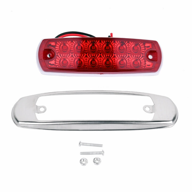 4 PCS MK-338 DC12-24V Truck 12LEDs Side Clearance Maker Light (Red Light) - Clearance Lights by PMC Jewellery | Online Shopping South Africa | PMC Jewellery | Buy Now Pay Later Mobicred