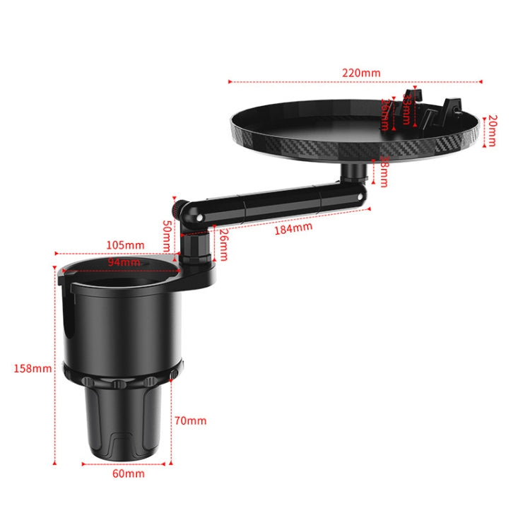 Car 360 Degree Rotation Water Cup Holder Multi-functional Dining Table - Car Drink Holders by PMC TechLife | Online Shopping South Africa | PMC TechLife | Buy Now Pay Later Mobicred