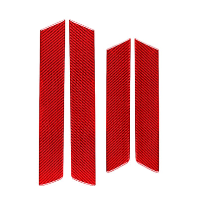 4 PCS Set for Honda CRV 2007-2011 Carbon Fiber Car Interior Door Panel Trim Decorative Sticker,Left and Right Drive Universal (Red) - Car Interior Mouldings by PMC Jewellery | Online Shopping South Africa | PMC Jewellery | Buy Now Pay Later Mobicred